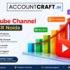 Buy YouTube Channel in NCR Noida with secure transfer, monetized channels, growth analytics bar chart, and AccountCraft professional channel marketplace services.