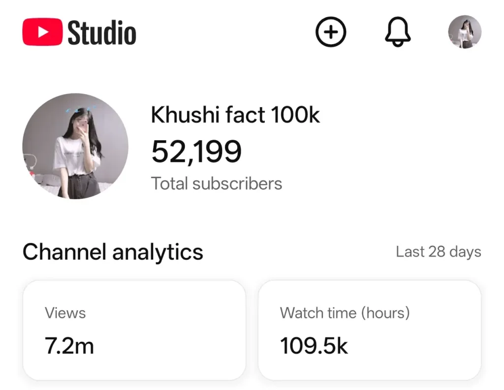 52.1K+ Subscribers YouTube Channel Buy