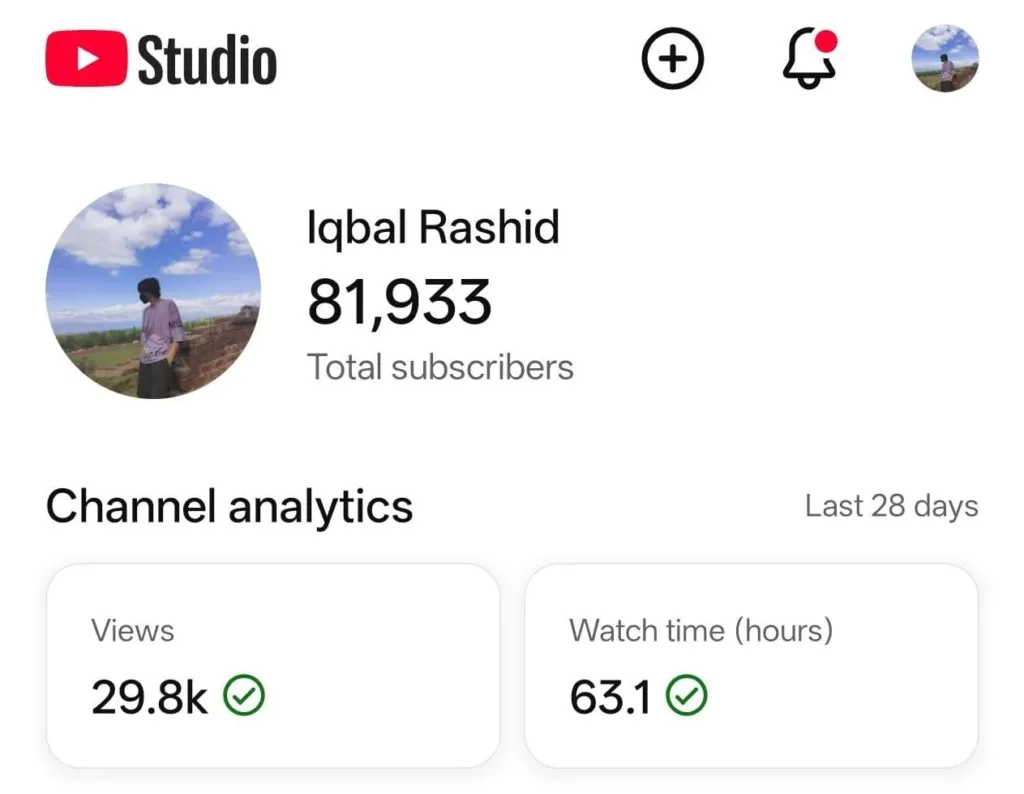 81.9K Subscribers Non-Monetized YouTube Channel for Sale – YTS1646