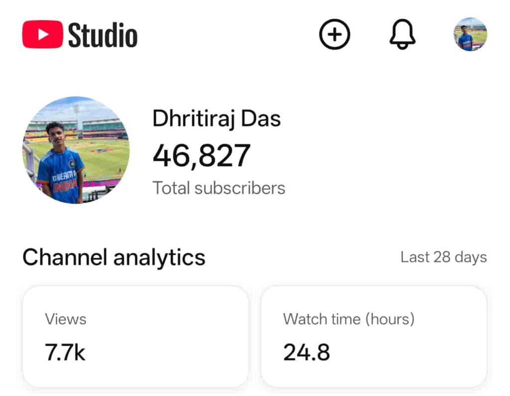 Smriti Mandhana Status YouTube Channel for Cricket Creators