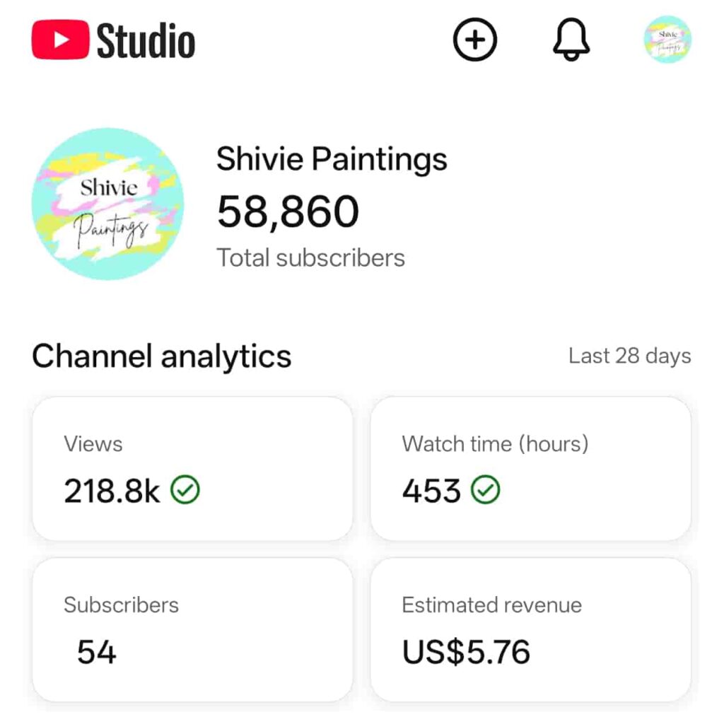 Monetized Color Mixing Shorts Channel for Art Creators