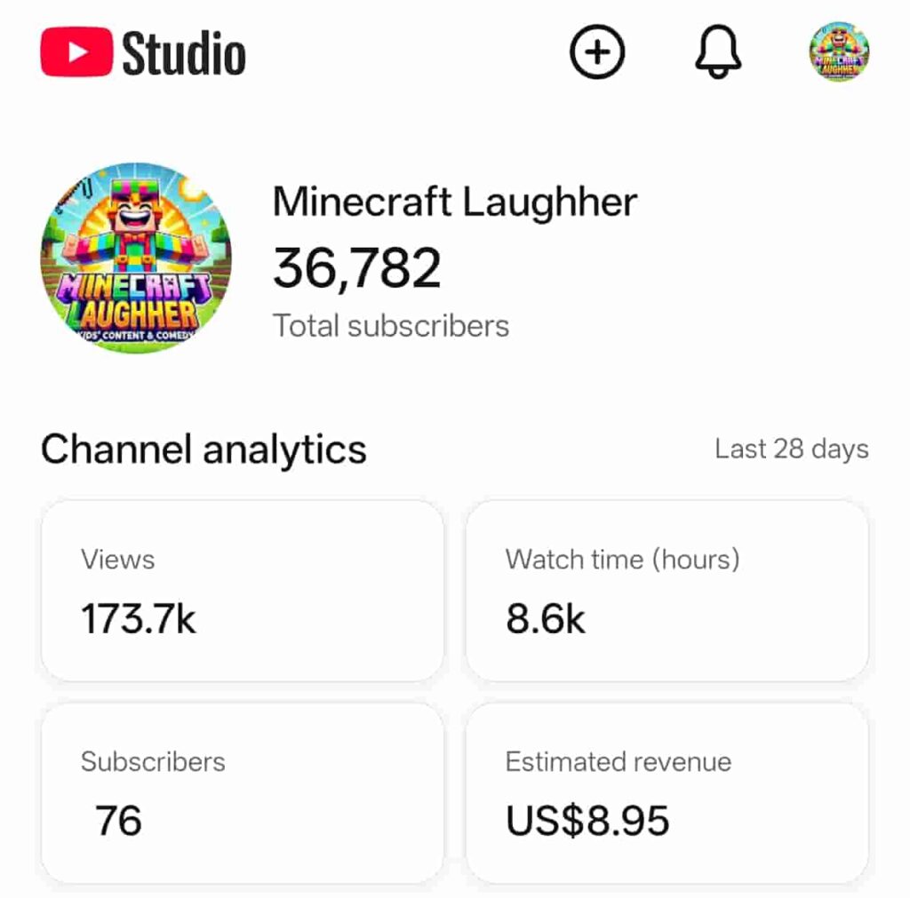Monetized Minecraft Gaming YouTube Channel for Horror Creators